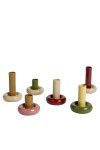 Bougeoir Donut M - Sable/Bordeaux