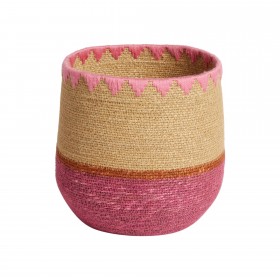 Panier - Arlequin Rose Fluo - 22 cm