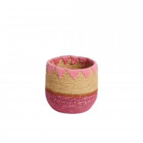 Panier - Arlequin Rose Fluo - 12 cm