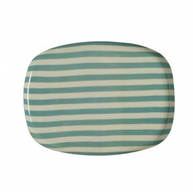 Plateau Coffee 30 cm - Rayures Emeraude