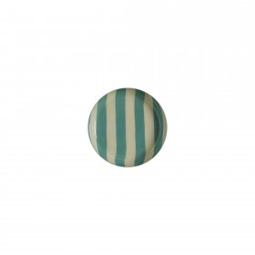 Plateau Rondo 10 cm - Rayures Emeraude