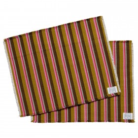 Lot de 2 sets de table Pulse - Rayés Olive