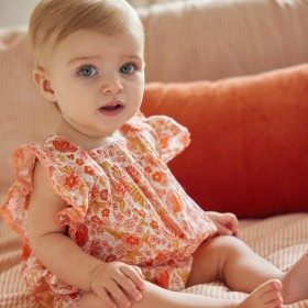 Barboteuse Lionetta - Ecru/Rose