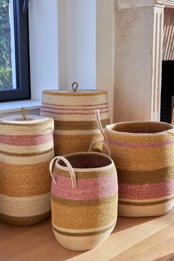 Panier Anses L - Rose/Mais - Bonheur du Jour