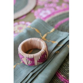 Lot de 2 ronds de serviette Pampa - Bordeaux