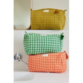 Trousse de toilette - Vichy Olive