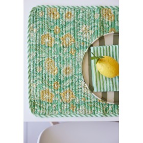 Lot de 2 Serviettes de Table - Rayures Vert