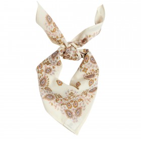 Foulard Indien Enfant - Bandana Ecru/Rosée