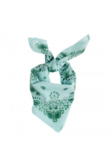 Petit Foulard Indien - Bandana Vert d'eau