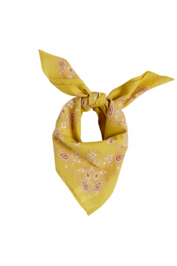 Petit Foulard Indien - Bandana Safran