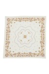Small Indian Scarf - Bandana Ecru/Rosee