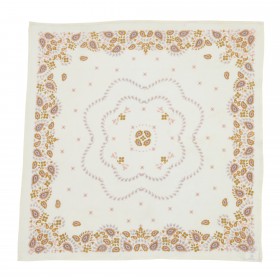 Foulard Indien Enfant - Bandana Ecru/Rosée