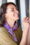 Small Indian Scarf - Bandana Purple