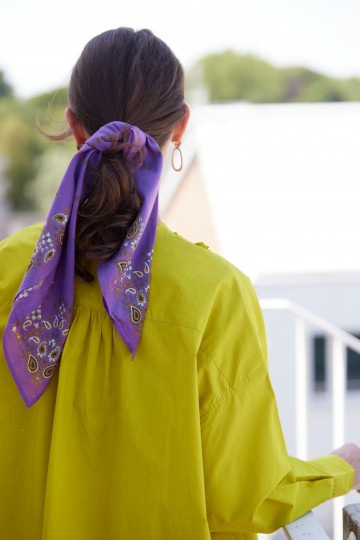 Petit Foulard Indien - Bandana Violet