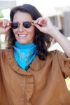 Small Indian Scarf - Bandana Cobalt Blue