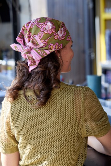 Petit Foulard Indien - Jakarta Olive