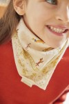 Foulard Indien Enfant - Teckel Ecru
