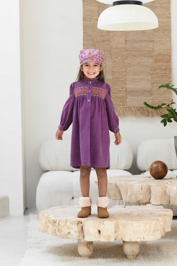 Indian Scarf Meera Orchidée Kid