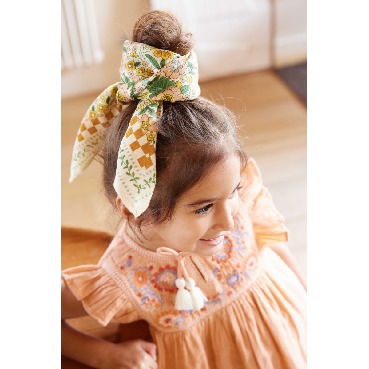 Small Indian Scarf - Amaia Rose/Corail - Bonheur du Jour