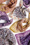Foulard Indien Enfant - Leopard Violine