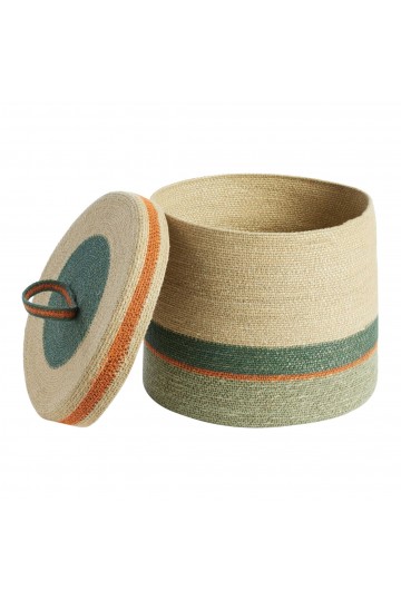 Panier Boite L - Vert/Orange