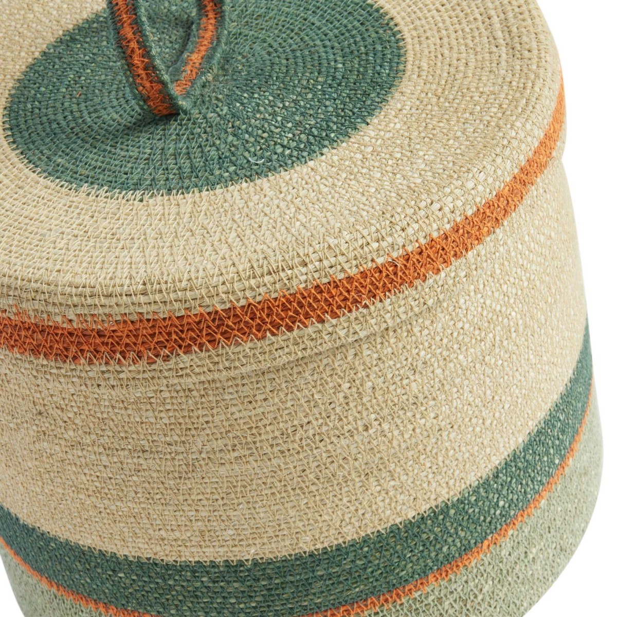 Panier Boite L - Vert/Orange - Bonheur du Jour