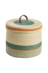 Panier Boite L - Vert/Orange - Bonheur du Jour