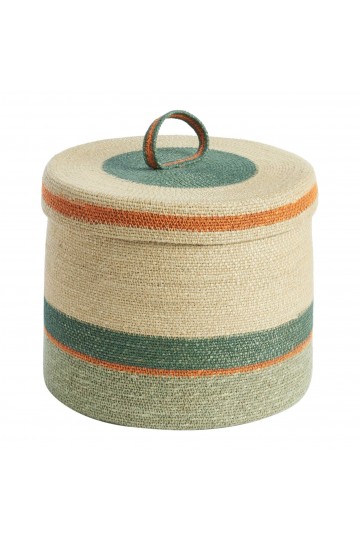 Panier Boite L - Vert/Orange