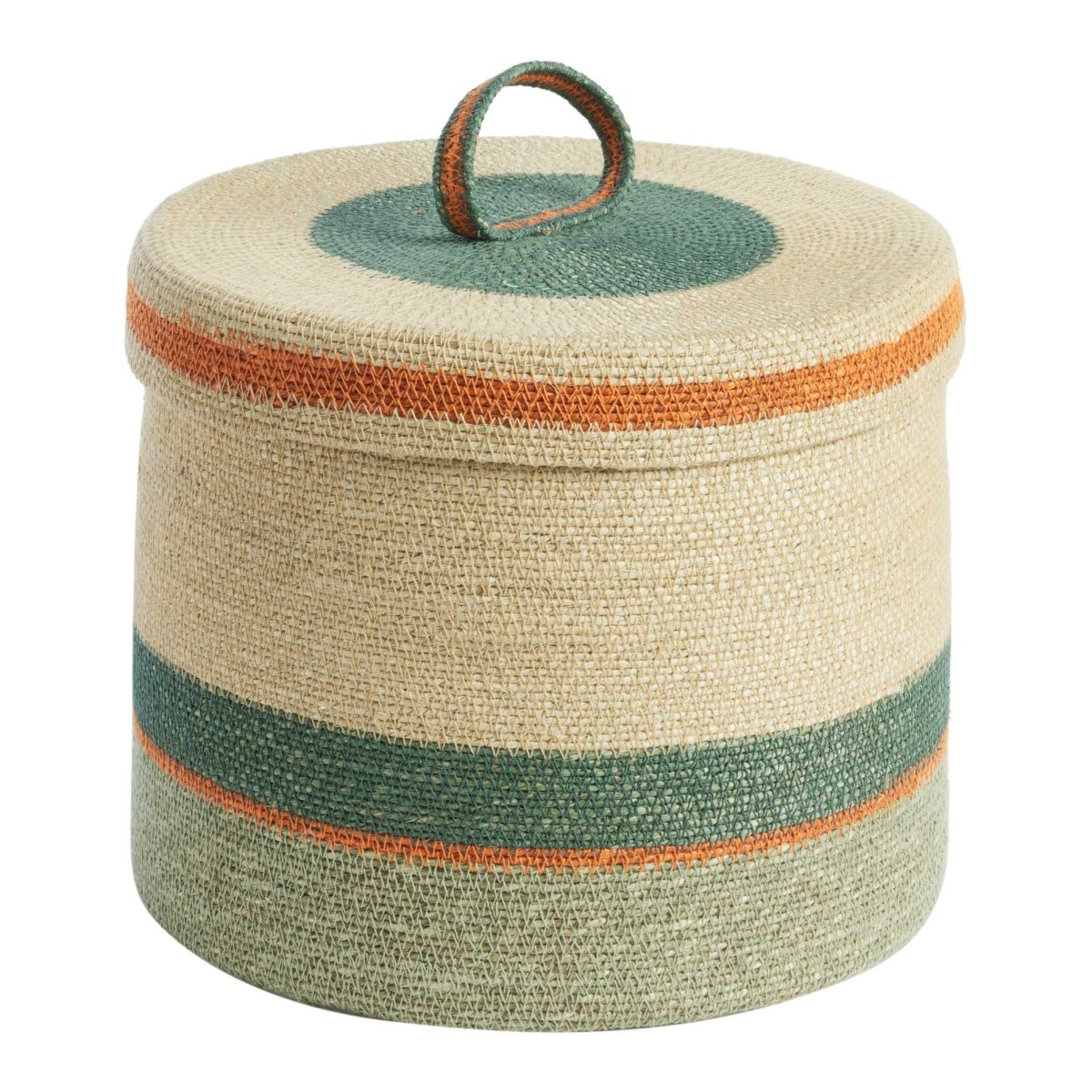 Panier Boite L - Vert/Orange - Bonheur du Jour