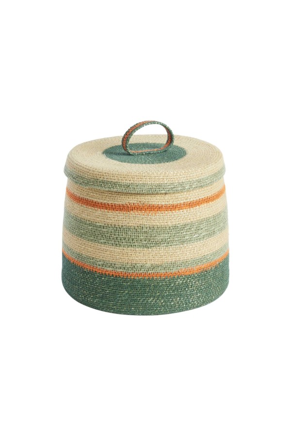 Panier Boite S - Vert/Orange - Bonheur du Jour
