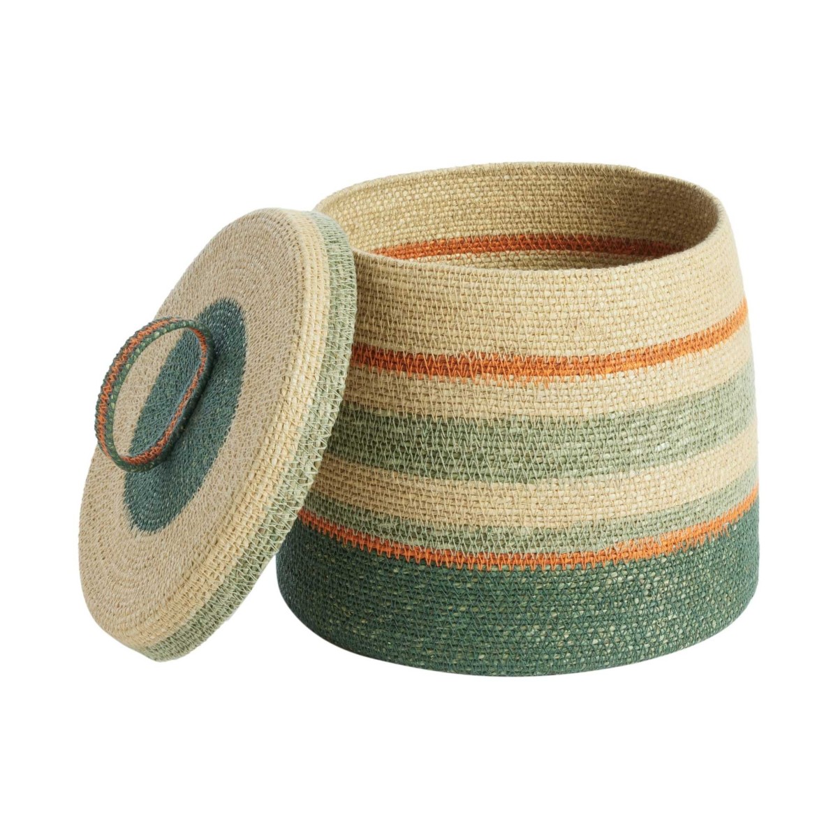 Panier Boite S - Vert/Orange - Bonheur du Jour
