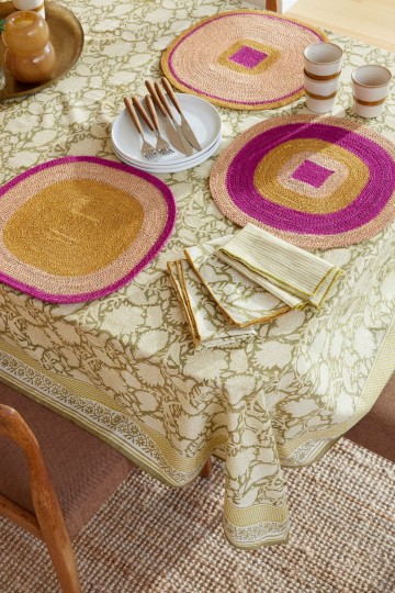Set de table en jonc de mer Mada - Fuchsia Maïs