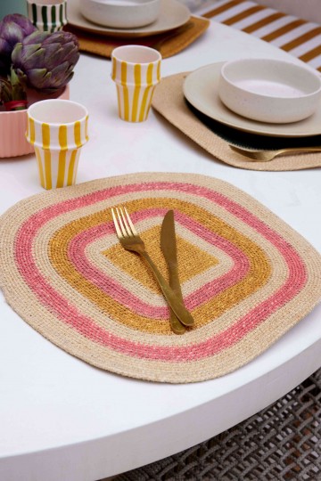 Set de table en jonc de mer - Multico Corail Mais