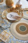 Set de table en jonc de mer Baya - Sauge/ Noisette