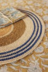 Set de table en jonc de mer Baya - Indigo/ Noisette