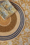 Set de table en jonc de mer Baya - Indigo/ Noisette
