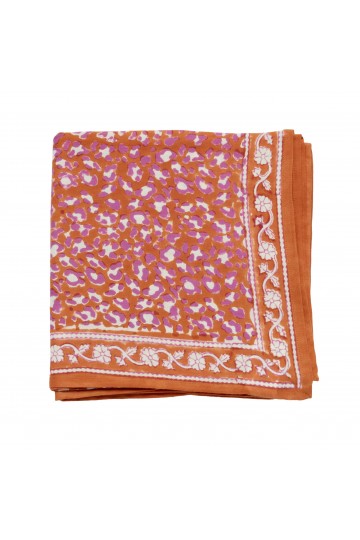 Foulard Indien - Léopard Cuivre