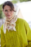 Indian Scarf - Leopard Ecru/Kiwi