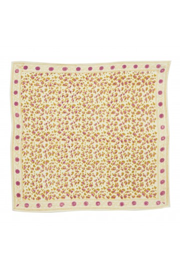 Indian Scarf Kid - Leopard Ecru/Kiwi