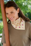 Petit Foulard Indien - Léopard Ecru/Kiwi