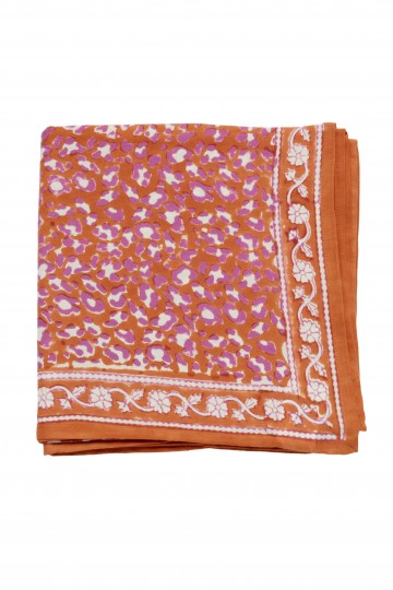 Foulard Indien - Léopard Cuivre