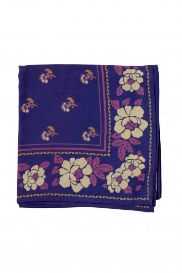 Foulard Indien - Nur Violine Indigo