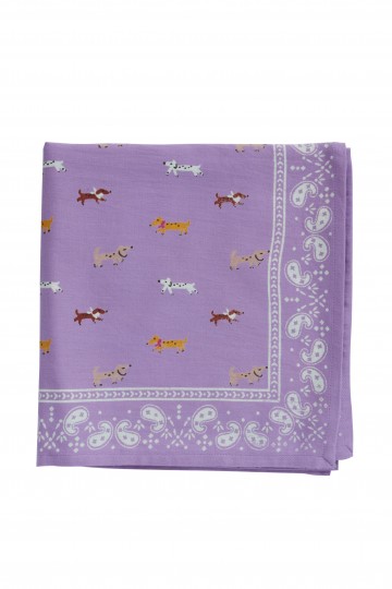 Foulard Indien - Teckel Mauve
