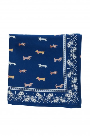 Foulard Indien - Teckel Indigo