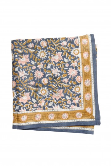 Foulard Indien - Azur Indigo