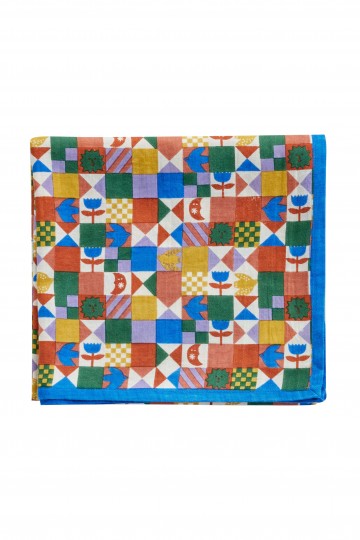 Indian Scarf - Patchy Blue