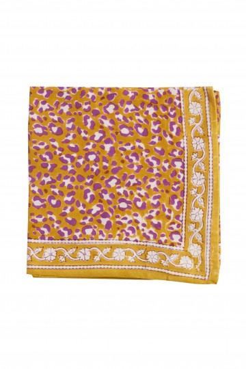 Foulard Indien - Leopard Absynthe