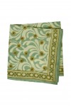 Indian Scarf Poppies Blue Green