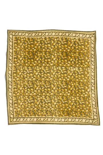 Foulard Indien - Léopard Kaki