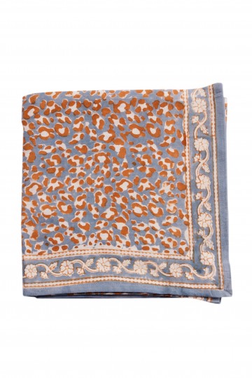 Indian Scarf - Leopard Blue